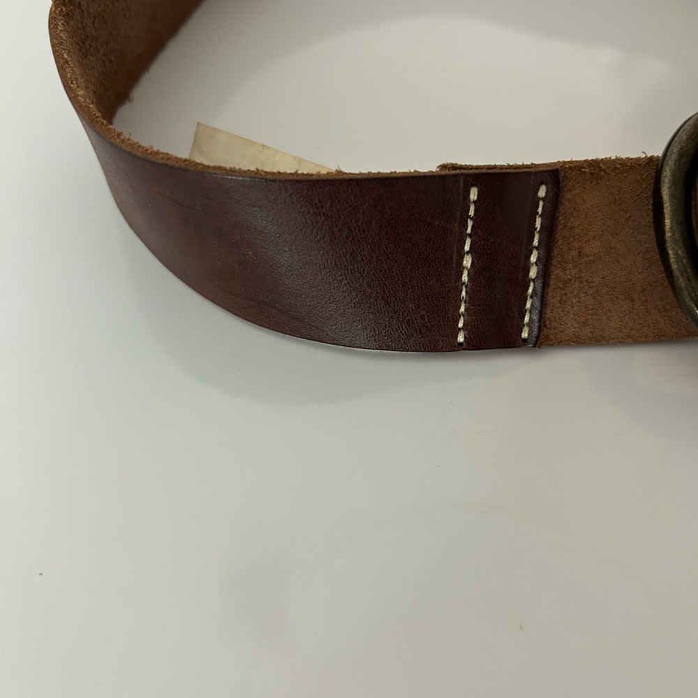 Rare Vintage Hugo Boss Leather Belt • Handmade Italy • Germany Label • Brown 26 - Picture 9 of 11